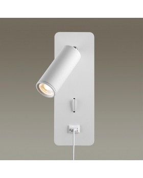 4300/3WL HIGHTECH ODL22 275 белый/металл Настенный светильник IP20 c USB зарядкой c выкл. LED 3W 265Лм 3000K BILL-foto3