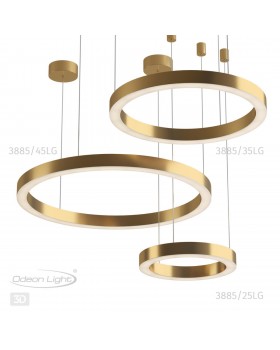 3885/35LG L-VISION ODL20 113 мат. золот/металл Подвесной светильник LED 4000K 42W 2100Лм (2 вида крепления) 220V BRIZZI-foto11