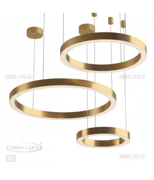 3885/35LG L-VISION ODL20 113 мат. золот/металл Подвесной светильник LED 4000K 42W 2100Лм (2 вида крепления) 220V BRIZZI-foto11