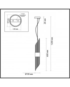 4847/2 HALL ODL21 461 золото/металл/стекло Подвес G9 2*40W FLAMBI-foto2