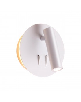 3912/9WL HIGHTECH ODL20 277 бел/металл Наст-й свет-к с лампой д/чтения с выкл LED 9W 3000K 220V BEAM-foto5