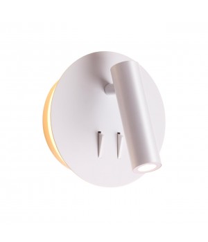 3912/9WL HIGHTECH ODL20 277 бел/металл Наст-й свет-к с лампой д/чтения с выкл LED 9W 3000K 220V BEAM-foto5