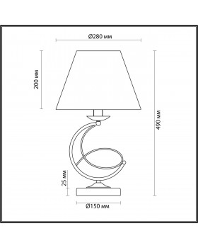 4541/1T NEOCLASSI LN21 123 белый Настольная лампа E14 40W 220V FLEUR-foto2