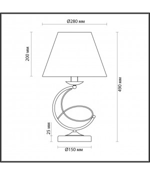 4541/1T NEOCLASSI LN21 123 белый Настольная лампа E14 40W 220V FLEUR-foto2
