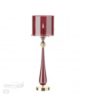 4868/1T STANDING ODL_EX22 57 золотой/бордовый/стекло База для высокой лампы E27 1*60W TOWER-foto6