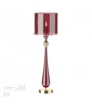 4868/1T STANDING ODL_EX22 57 золотой/бордовый/стекло База для высокой лампы E27 1*60W TOWER-foto6