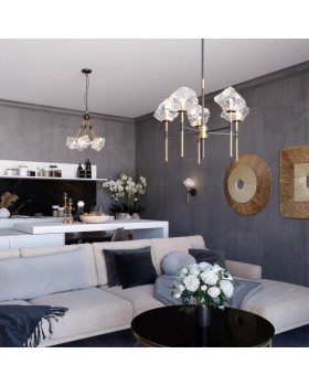 4789/5A LOFT ODL21 481 черный/золотой/прозрачный Люстра G9 5*40W STONO-foto3