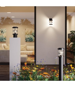 4964/1W NATURE ODL22 569 черный/стекло Ландшафтный настен.светильник E27 1*60W IP44 MAGUS-foto3