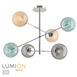 4454/6C MODERNI LN20 092 хром, разноцветный Люстра потолочная E14 6*40W 220V SIERRA-foto5