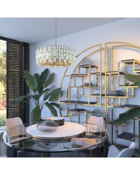 4121/8 HALL ODL19 481 золото/хрусталь Люстра E14 8*40W DIORA-foto3