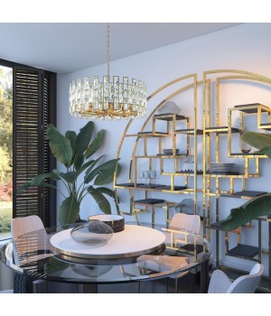 4121/8 HALL ODL19 481 золото/хрусталь Люстра E14 8*40W DIORA-foto3