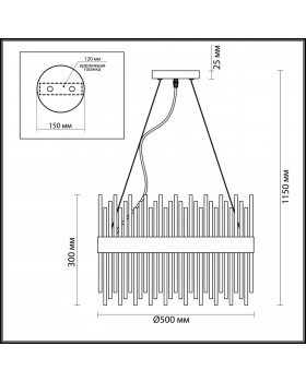 4722/12 HALL ODL20 475 бронзовый/стекло/прозрачный Люстра G9 12*33W 220V FOCCO-foto2