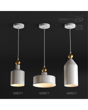 4090/1 PENDANT ODL19 361 белый/золотой Подвес Е27 1*40W BOLLI-foto5