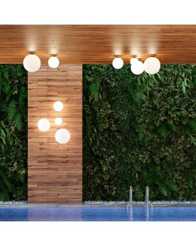 4249/1C HIGHTECH ODL21 245 золотист/металл/белый/акрил Потолочный светильник IP44 E27 LED max 12W BOSCO-foto3