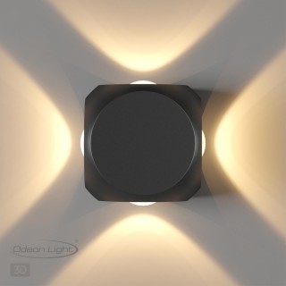 4222/8WL HIGHTECH ODL21 235 черн/металл Настенный светильник IP54 LED 8W 716Лм 3200K MIKO-foto5