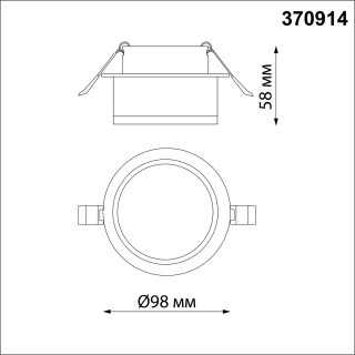 370914 SPOT NT22 300 черный Светильник встраиваемый IP20 GU10 9W 220V GEM-foto2