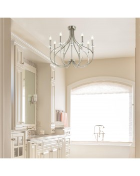 4495/8C NEOCLASSI LN20 104 никель Люстра потолочная E14 8*60W 220V MACKENZIE-foto3