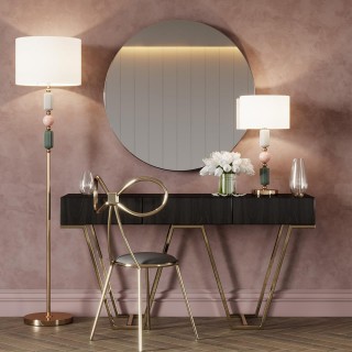 4861/1T CLASSIC ODL_EX21 76 золото/разноцветн./керамика/абажур Настольная лампа E27 1*60W CANDY-foto3