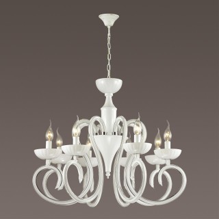 3932/8 HALL ODL18 439 хром/белый Люстра IP20 E14 8*40W 220V ZEFIRO-foto3