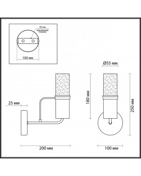 4403/1W COMFI LN19 095 никель, хром Бра E14 1*40W 220V NEVADA-foto2