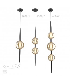 4684/2 PENDANT ODL20 356 черный/янтарный Подвес G9 2*5W 220V LAZIA-foto6