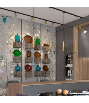 370768 PORT NT21 129 золото Трехфазный трековый cветильник IP20 GU10 50W 220V MAIS-foto3