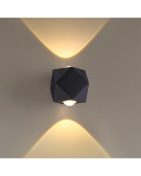 4218/4WL HIGHTECH ODL21 189 черн/металл Настен.светильник IP54 LED 4W 350Лм 3200K DIAMANTA-foto3