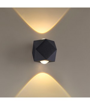 4218/4WL HIGHTECH ODL21 189 черн/металл Настен.светильник IP54 LED 4W 350Лм 3200K DIAMANTA-foto3