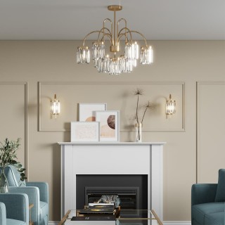 4987/1W CLASSIC ODL22 491 золотой/хрусталь Бра E14 1*40W VASSA-foto3