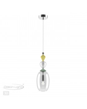 4893/1B CLASSIC ODL_EX22 71 хром/раноцветн./керамика/стекло Подвес E14 1*40W 4893/1B BIZET-foto5