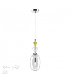4893/1B CLASSIC ODL_EX22 71 хром/раноцветн./керамика/стекло Подвес E14 1*40W 4893/1B BIZET-foto5