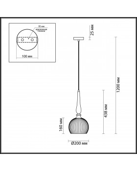 4767/1 PENDANT ODL21 349 белый/бронзовый Подвес E27 60W RUNGA-foto2