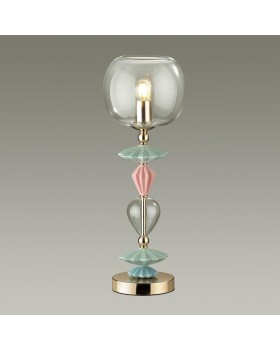 4855/1T CLASSIC ODL_EX21 67 золото/разноцветн./керамика/стекло Настольная лампа E14 1*40W BIZET-foto4