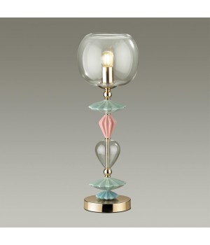 4855/1T CLASSIC ODL_EX21 67 золото/разноцветн./керамика/стекло Настольная лампа E14 1*40W BIZET-foto4