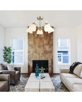 4535/5C COMFI LN21 203 матовое золото Люстра потолочная E27 5*60W 220V WILMA-foto3