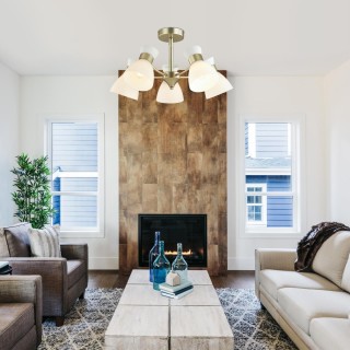 4535/5C COMFI LN21 203 матовое золото Люстра потолочная E27 5*60W 220V WILMA-foto3