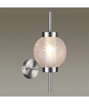 4275/1W MODERN ODL21 335 прозр/стекло/никель/металл Настенный светильник IP20 Е14 1*40W FRANCESCA-foto4