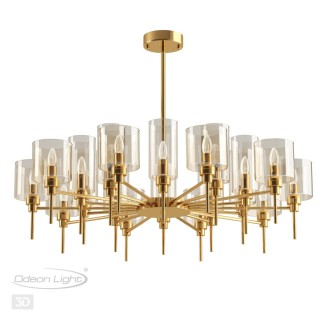 4689/20 MODERN (В 2-Х КОРОБКАХ) ODL20 405 золотой/янтарный Люстра E14 20*40W DIATRA-foto4