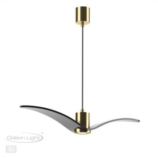 4900/1A PENDANT ODL22 289 чёрный/бронзовый/стекло Подвес GU10 1*5W BIRDS-foto6