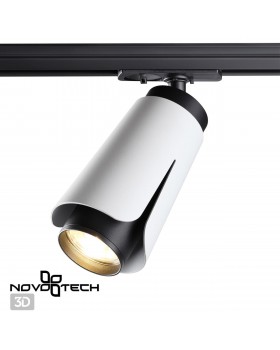 370837 PORT NT22 083 белый Светильник трековый однофазный трехжильный IP20 GU10 9W 220V TULIP-foto10