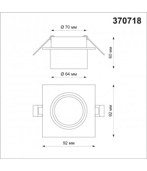 370718 SPOT NT21 277 белый Светильник встраиваемый IP20 GU10 9W 235V LIRIO-foto2