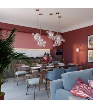 4802/12LA L-VISION ODL21 325 хром/прозрачный Подвес LED 12W 4000K BUBBLES-foto3