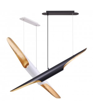 3816/50BG HIGHTECH ODL20 191 черн/золот/мет Подвесной свет-к GU10 LED 2*12W 220V WHITNEY-foto7