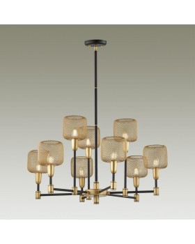 4975/9 LOFT ODL22 475 черный/мат.золотой/металл.сетка Люстра E14 9*40W LECOLA-foto3