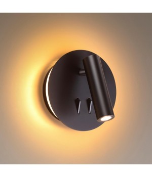 3911/9WL HIGHTECH ODL20 277 черн/металл Наст-й св-к с лампой д/чтения с выкл LED 9W 3000K 220V BEAM-foto4