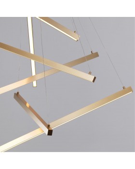 3860/48L L-VISION ODL19 140 золото Подвесной светильник LED 48W 2700Лм 3000К 220V COMETA-foto3