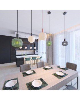 4462/1 SUSPENTIONI LN20 144 черный, зеленый Подвес E27 1*60W 220V MERLIN-foto3