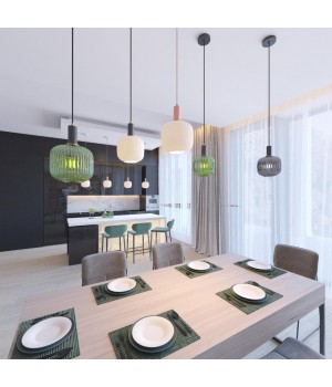 4462/1 SUSPENTIONI LN20 144 черный, зеленый Подвес E27 1*60W 220V MERLIN-foto3