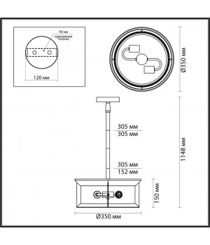 4961/2 NATURE ODL22 565 темно-коричневый/стекло Ландшафтный подвес E27 2*60W IP44 MAVRET-foto2