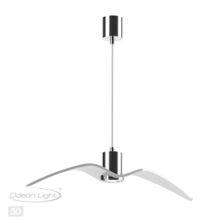 4903/1B PENDANT ODL22 289 белый/хром/стекло Подвес GU10 1*5W BIRDS-foto6